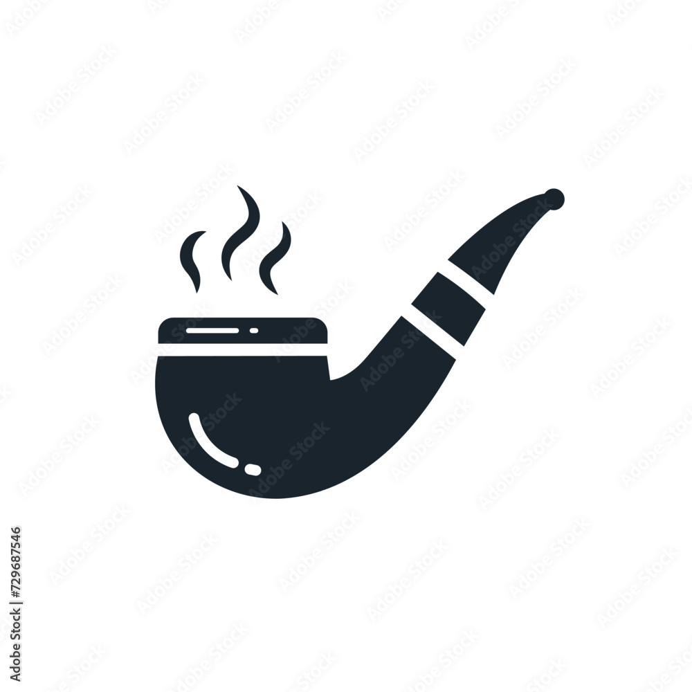 Smoking pipe flat icon. Vector illustration
Smoking pipe flat icon. Vector illustration