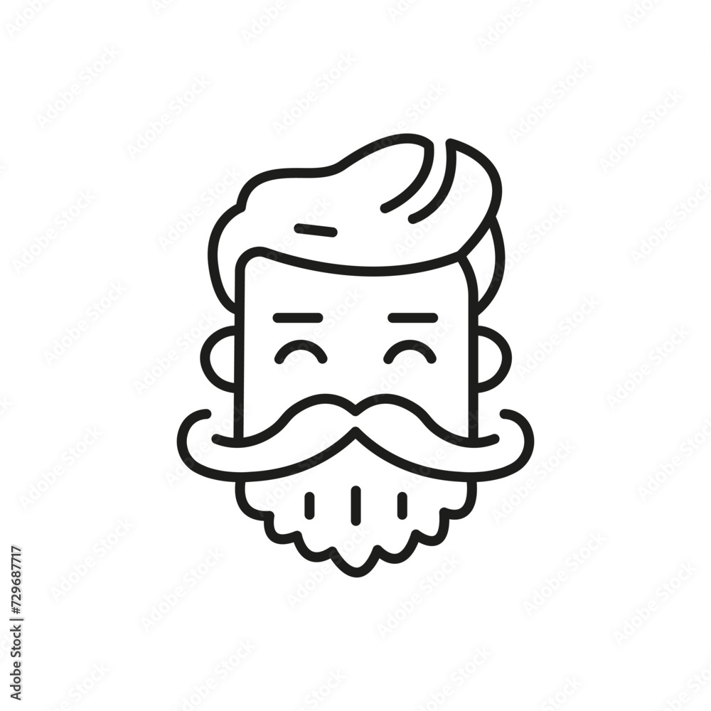 A man with a moustache. Leprechaun icon. Beard line color icon, St. Patrick's Day. Vector illustration A man with a moustache. Leprechaun icon. Beard line color icon, St. Patrick's Day. Vector illustration
