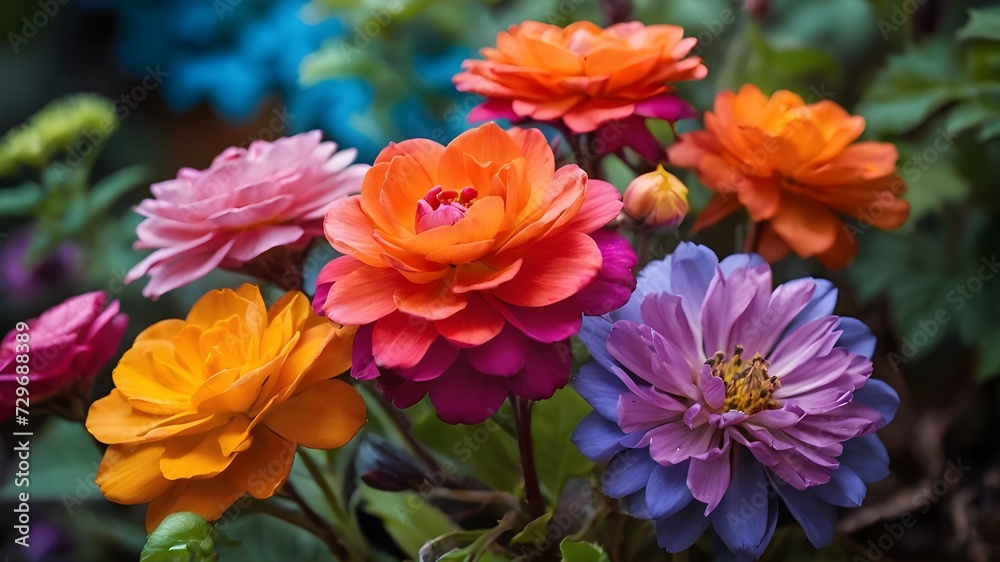 red and yellow flowers