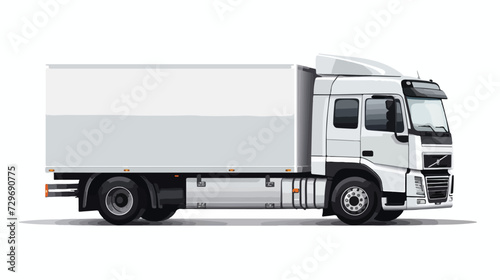 Truck isolated on white vector 2D illustration. © iclute3
