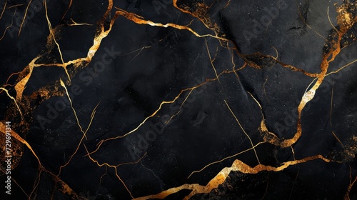 Black and Gold Marble Background for Elegant and Luxurious Settings