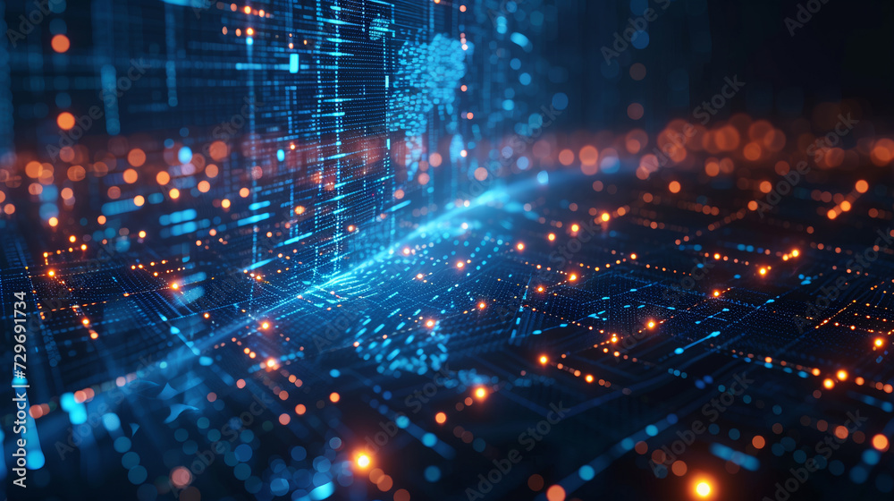 Futuristic technology for global data analysis Complexity graphs and analytical diagrams in technology background Bright neon dark Futuristic technology for global data analysis Complexity graphs and analytical diagrams in technology background Bright neon dark