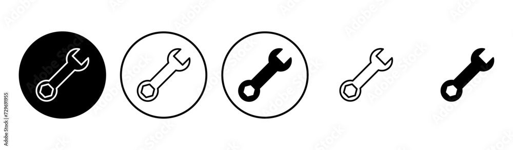 Wrench icon set. repair icon vector. tools icon vector Wrench icon set. repair icon vector. tools icon vector