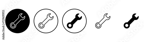 Wrench icon set. repair icon vector. tools icon vector