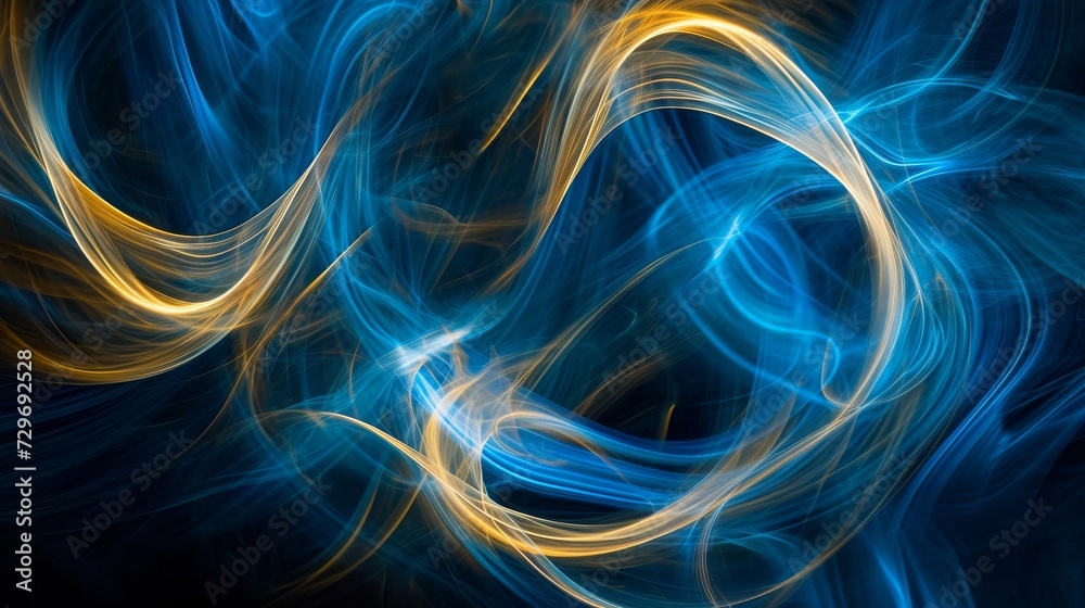 Fototapeta premium Blue and Yellow Abstract Background - Colorful Design for Modern Creative Projects