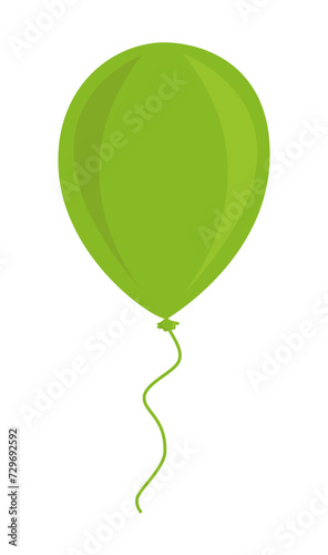 Green balloon on white background vector illustration
