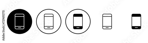 Phone icon set. Call icon vector. telephone symbol photo