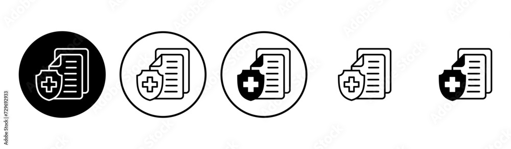 Medical insurance icon set. health insurance icon Medical insurance icon set. health insurance icon