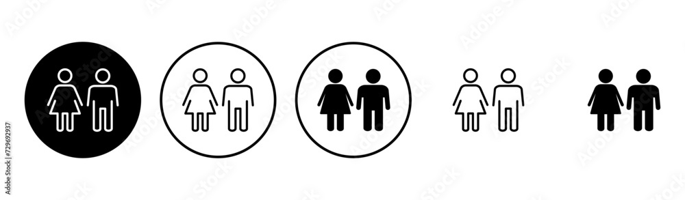 Man and woman icon set. male and female symbol Man and woman icon set. male and female symbol