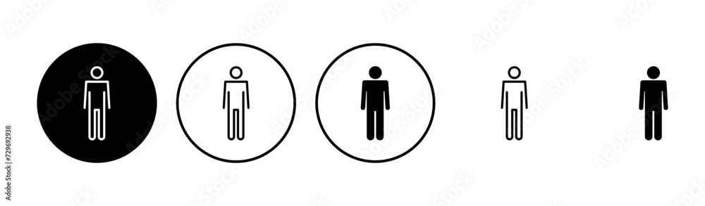 Man icon set. male icon vector. human symbol Man icon set. male icon vector. human symbol