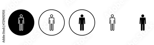Man icon set. male icon vector. human symbol photo