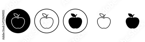 Apple icon set. Apple vector icon. apple symbols for your web design. photo