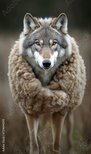 Wolf in Sheep's Clothing - Predator Stalking Prey while Disguised as a Sheep
