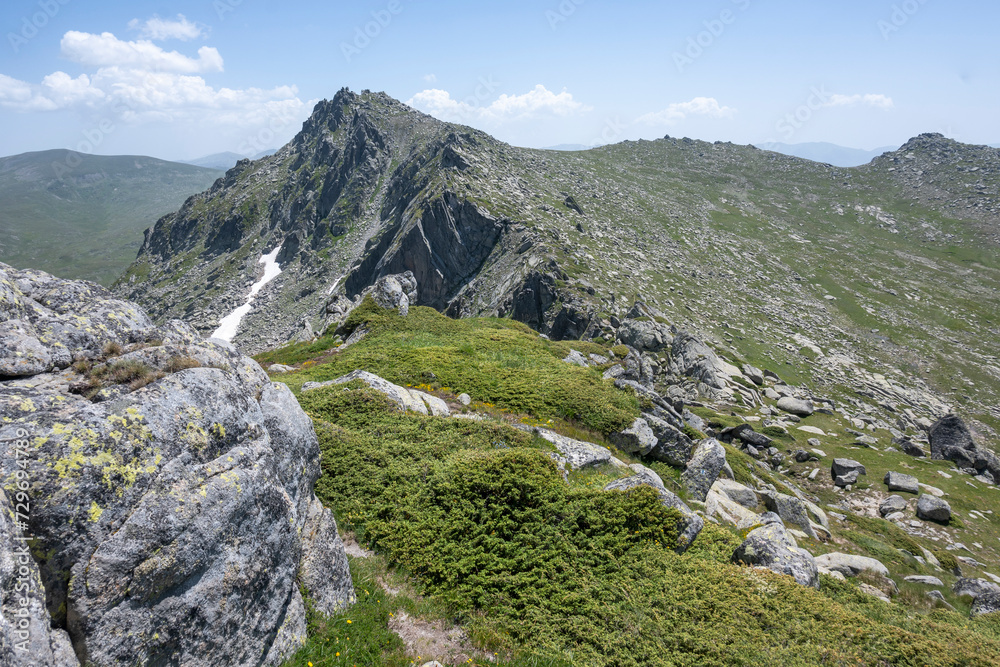 Landscape of Rila Mountain near Kalin peak, Bulgaria