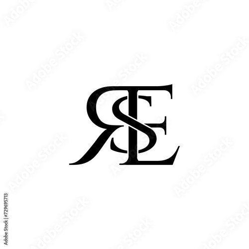 rse typography letter monogram logo design photo