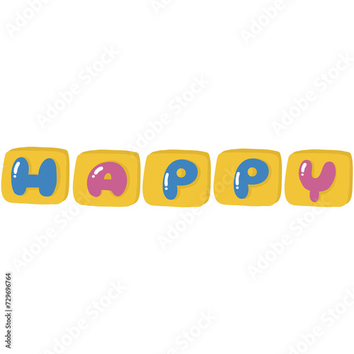 Happy Blocks Illustration