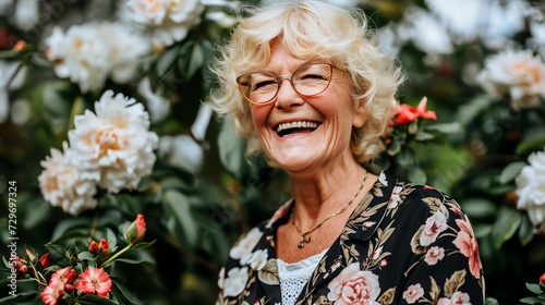 Elderly Woman's Garden Delight
