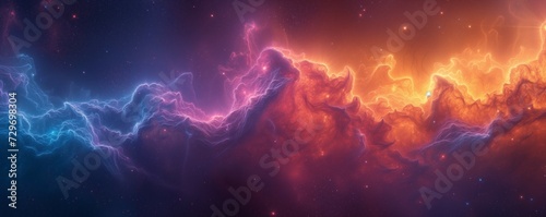 Abstract cosmos space background  with vibrant colors and intricate elements
