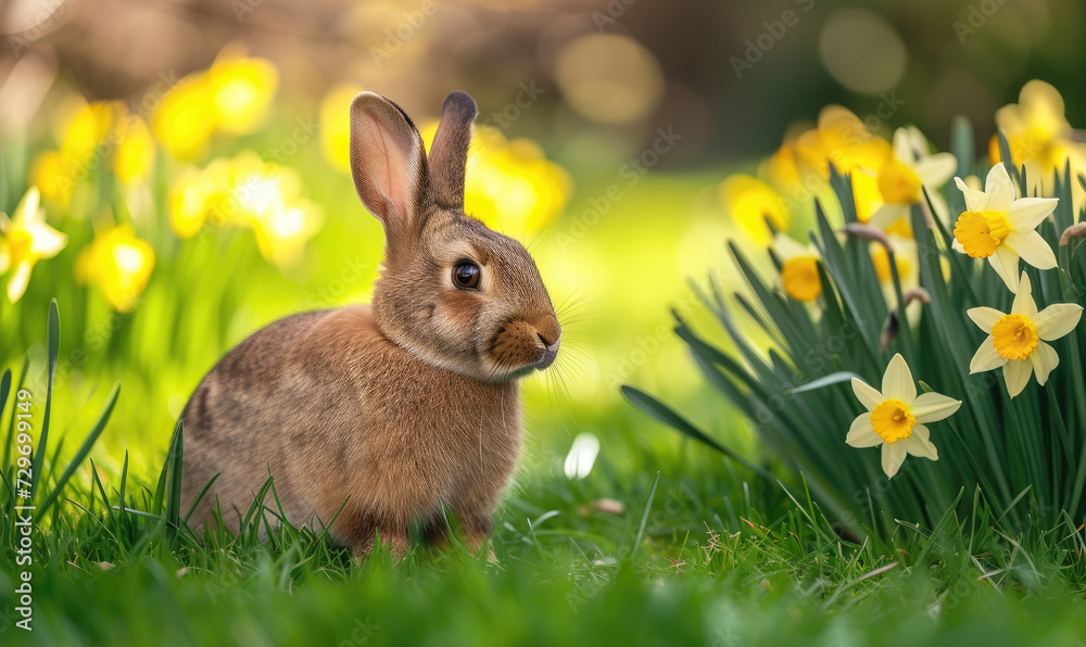 Fototapeta premium rabbit in the grass