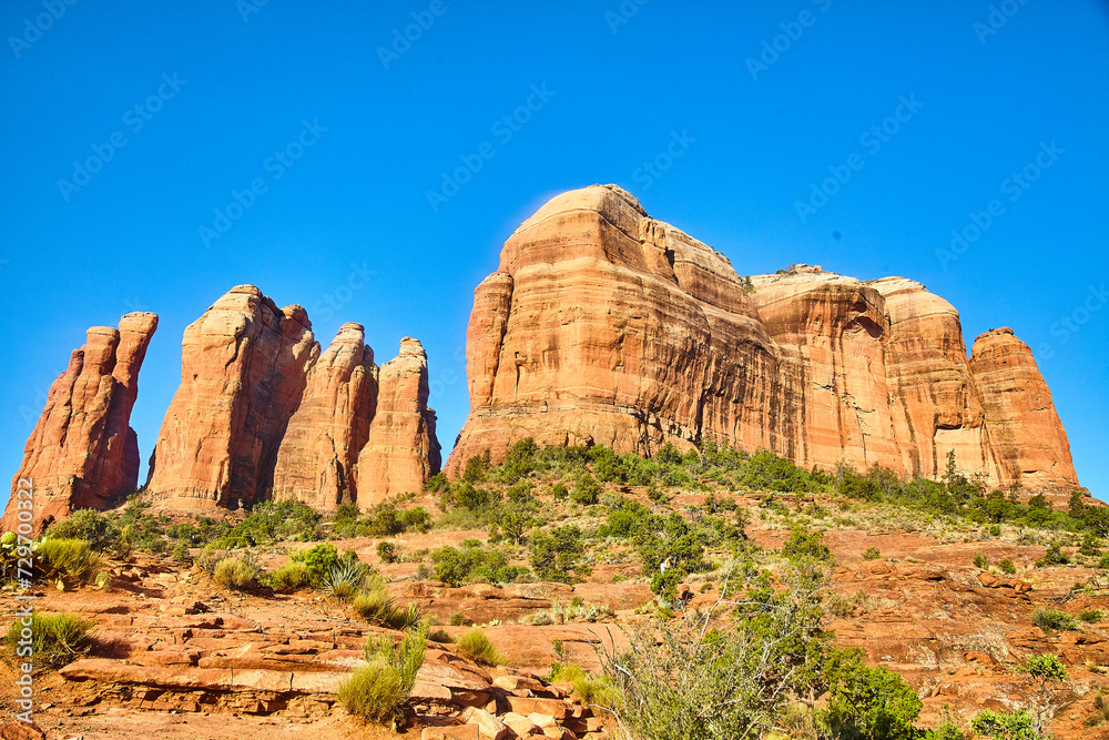 Majestic Sedona Red Rocks and Blue Sky - Arizona Desert Landscape