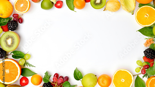 frame made of fruits