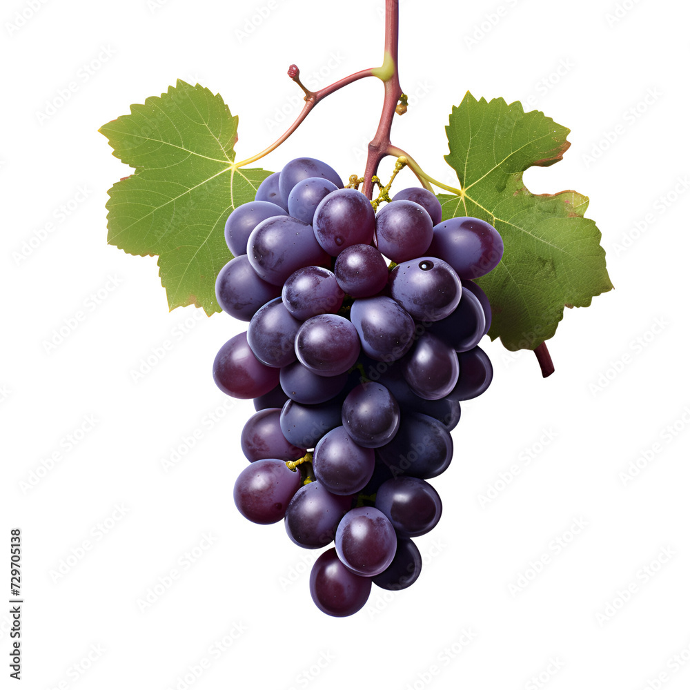 Fresh Grapes Purple Grapes Grape on the Vine No Background Fresh Grapes Purple Grapes Grape on the Vine No Background