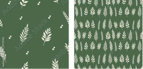 Seamless pattern. Plants and flowers. Fabric for bed linen.