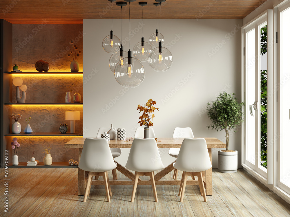 Modern dining room interior design,Modern interior of cozy kitchen ...