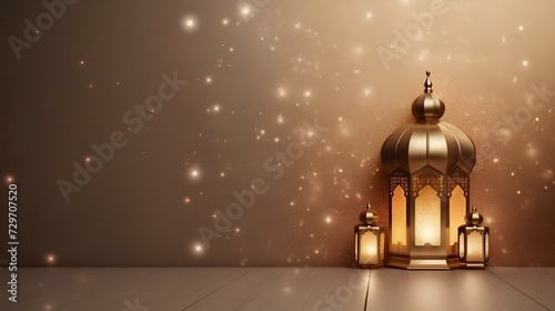 ramadan Al fitr people ornament background copy space