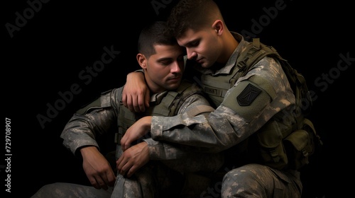 gay couple pride with copy space background