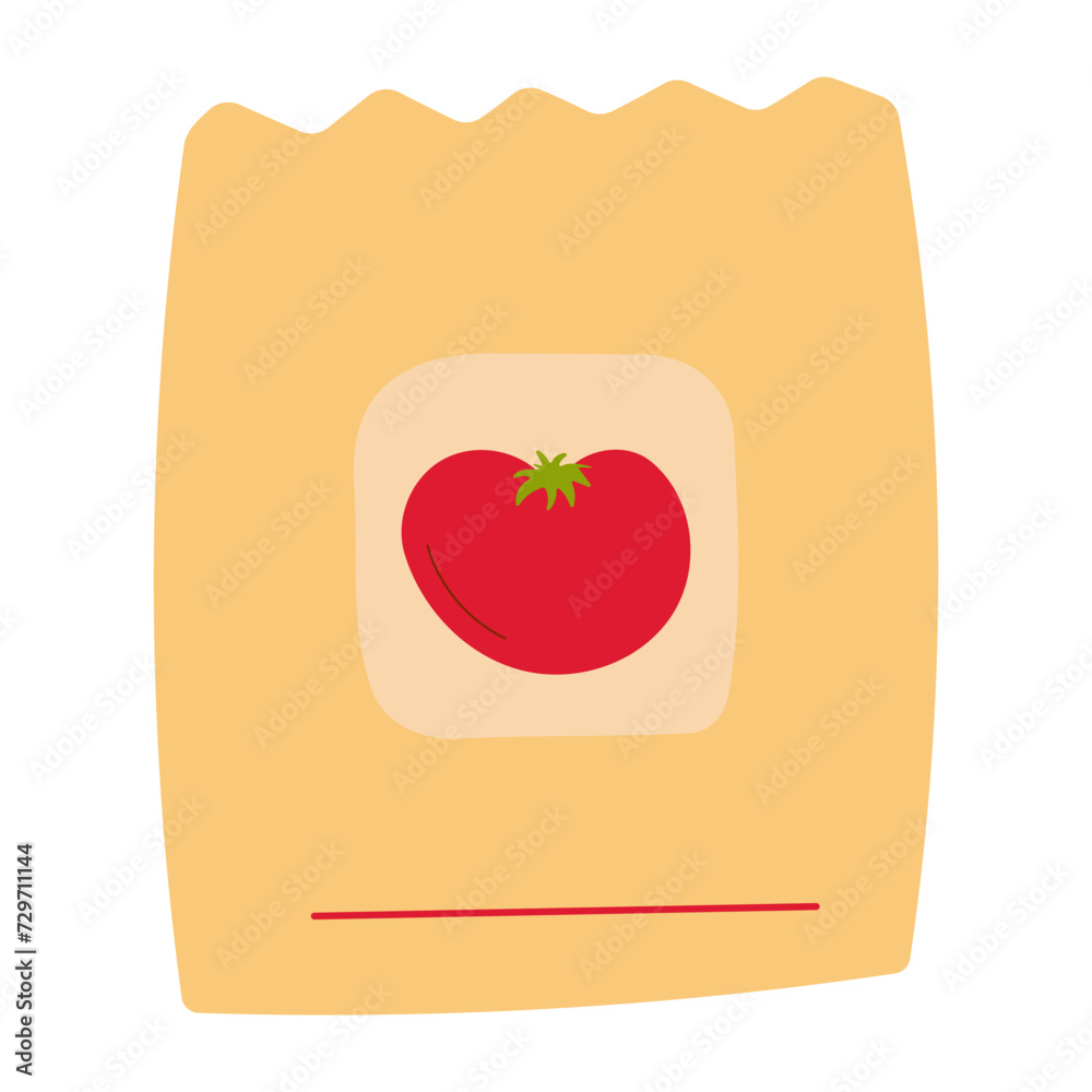 vegetable seeds packaging pack grow garden care eco colored icon element vegetable seeds packaging pack grow garden care eco colored icon element