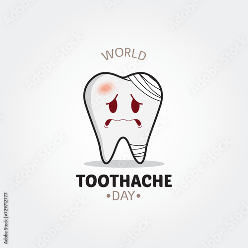 World Toothache Day Vector Illustration. Raise awareness about dental hygiene and the importance of regular dental checkups to prevent toothaches. flat style design vector illustration.