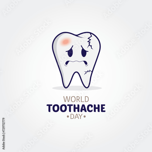 World Toothache Day Vector Illustration. Raise awareness about dental hygiene and the importance of regular dental checkups to prevent toothaches. flat style design vector illustration.