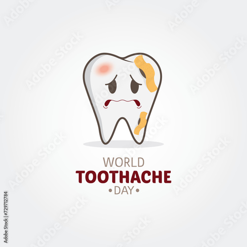 World Toothache Day Vector Illustration. Raise awareness about dental hygiene and the importance of regular dental checkups to prevent toothaches. flat style design vector illustration.