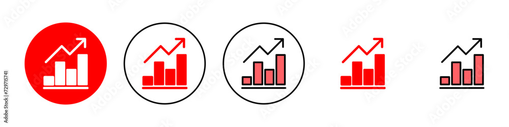 Growing graph Icon set illustration. Chart sign and symbol. diagram icon Growing graph Icon set illustration. Chart sign and symbol. diagram icon