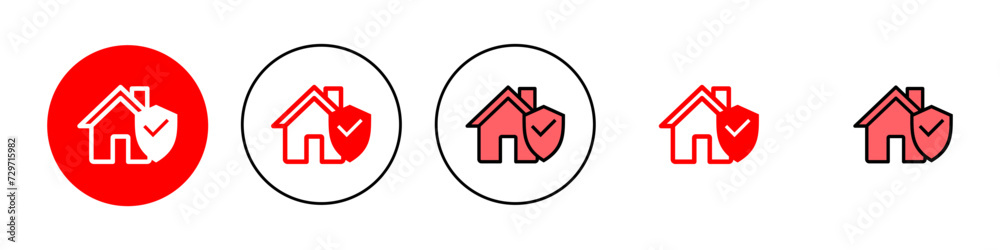 home insurance icon set illustration. home protection sign and symbol home insurance icon set illustration. home protection sign and symbol