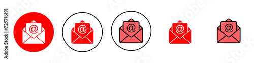 Fototapeta Naklejka Na Ścianę i Meble -  Mail icon set illustration. email sign and symbol. E-mail icon. Envelope icon