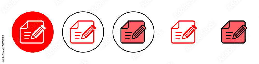 Note icon set illustration. notepad sign and symbol Note icon set illustration. notepad sign and symbol