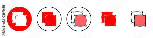 Pillow icon set illustration. Pillow sign and symbol. Comfortable fluffy pillow
