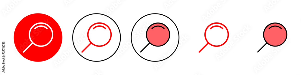Search icon set illustration. search magnifying glass sign and symbol
