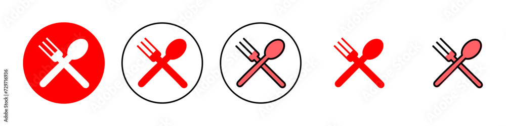 spoon and fork icon set illustration. spoon, fork and knife icon vector. restaurant sign and symbol spoon and fork icon set illustration. spoon, fork and knife icon vector. restaurant sign and symbol