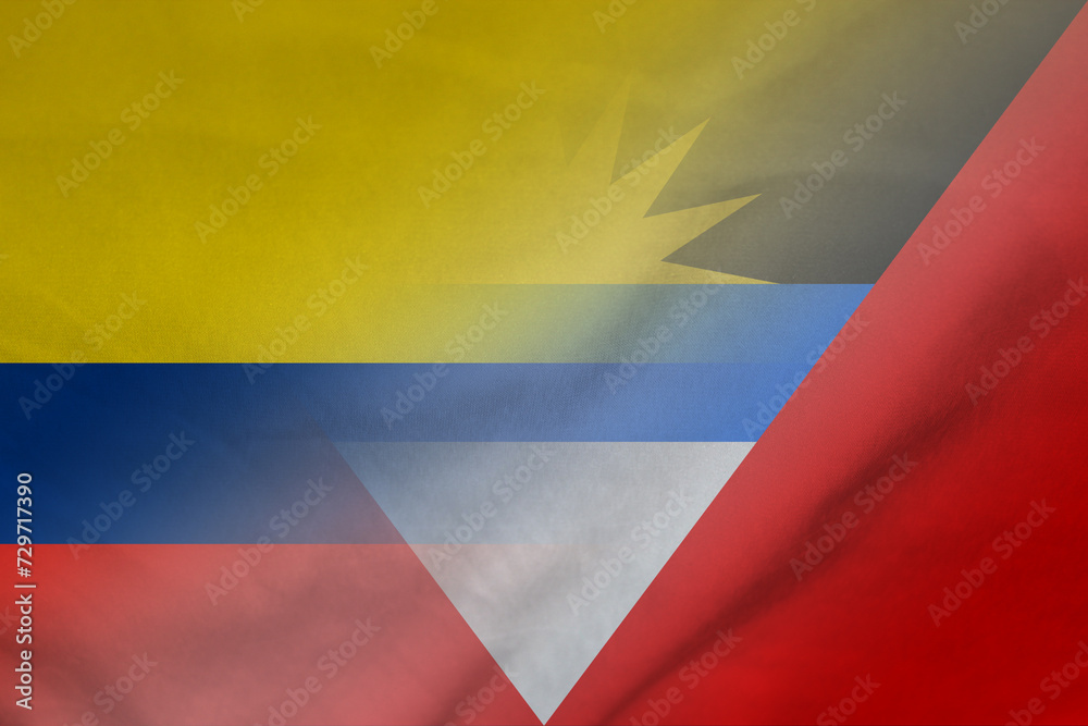 Colombia and Antigua and Barbuda government flag international contract ATG COL