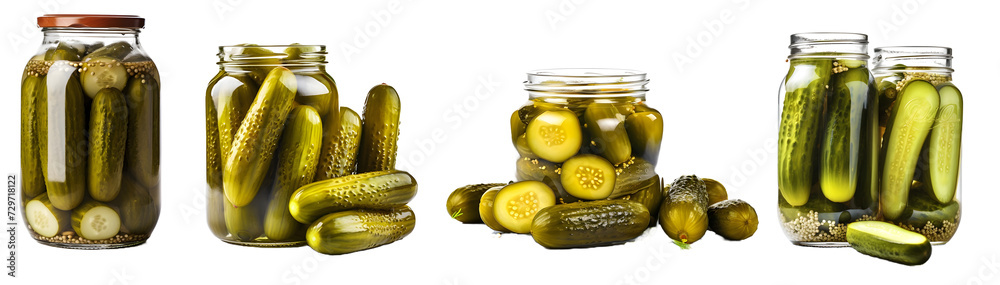 pickle isolated on a transparent PNG background, white background , Generative Ai pickle isolated on a transparent PNG background, white background , Generative Ai