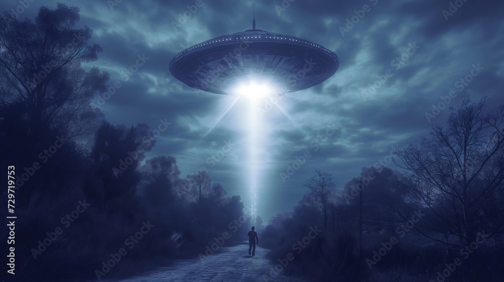 Terrifying Alien Abduction by Gray UFO - ufo in the forest Terrifying Alien Abduction by Gray UFO - ufo in the forest