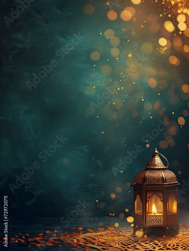 Ramadan Poster design background, realistic, HD, copy space - generative ai
