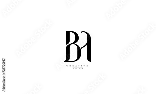  Alphabet letters Initials Monogram logo BA AB B A
