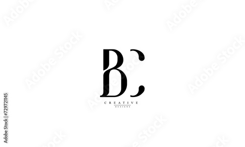  Alphabet letters Initials Monogram logo BC CB B C