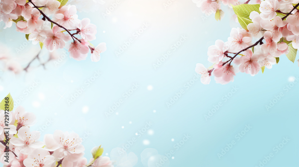 Fototapeta premium Spring background / banner / frame / card