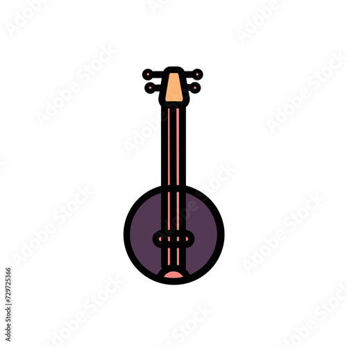 Banjo Music Folk Filled Outline Icon