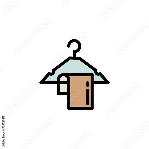 Dry Fabric Hanger Filled Outline Icon